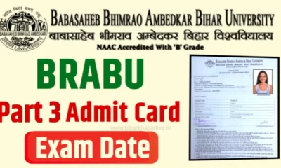 BRABU Part 3 Exam Date 2021-24